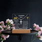 Personalized LED Acrylic Plaque with Cross Necklace, Class of 2026 graduation gift for Grandson, graduate present, grad college high school jewelry.