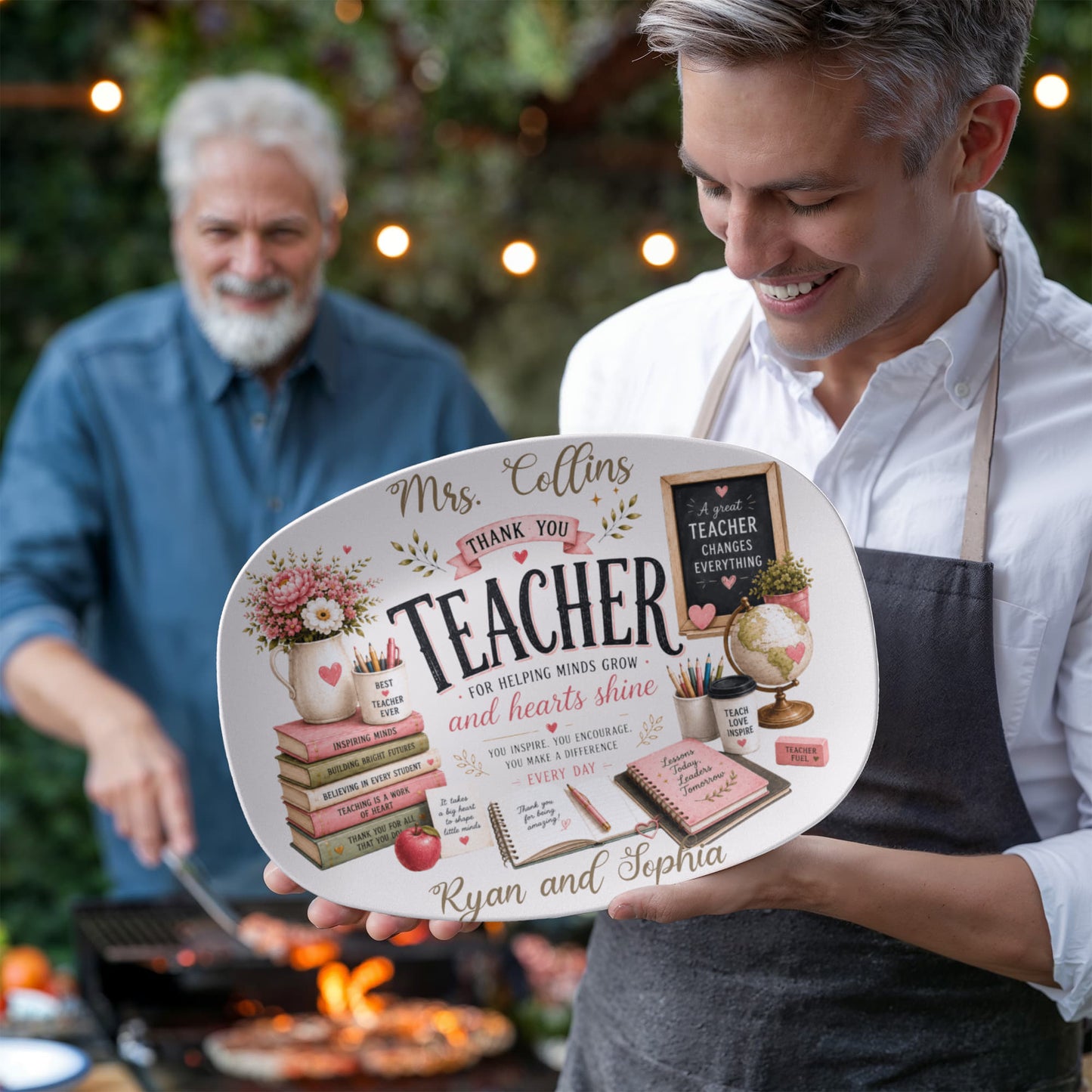 Personalized Teacher Appreciation Plate , Custom Teacher Thank You Gift, teacher farewell present, custom mentor keepsake.