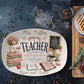 Personalized Teacher Appreciation Plate , Custom Teacher Thank You Gift, teacher farewell present, custom mentor keepsake.