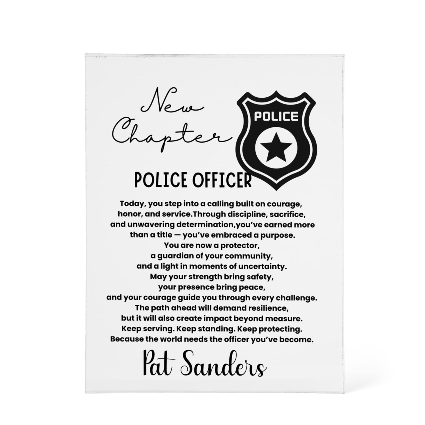 New chapter personalize police gift, academy graduation gift, police officer graduation, cop graduation, new police officer, law enforcement gift, gift, police academy graduation.