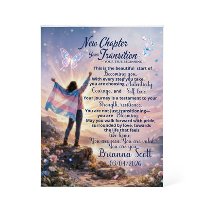 Personalized acrylic plaque Transgender Pride Gift transgender change gift Personalized Transgender Flag transgender pride gift month trans pride gift