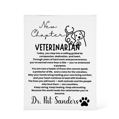 Veterinarian graduation, Personalized acrylic plaque vet grad gift, 2026 vet grad gift, future veterinarian gift for him her, vet graduation gift, vet tech graduation