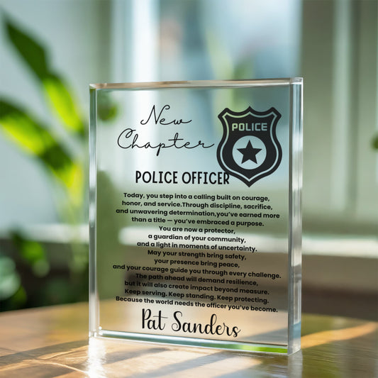 New chapter personalize police gift, academy graduation gift, police officer graduation, cop graduation, new police officer, law enforcement gift, gift, police academy graduation.