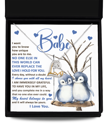 To My wife - No one else in this world can ever replace the love I hold for you - Love Dancing Necklace