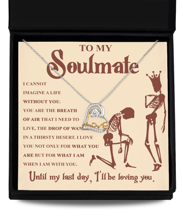 To My soulmate - you are the breath of air I need to live - Love Dancing Necklace
