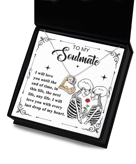 To My Wife - I will love you until the end of time - Love Dancing Necklace