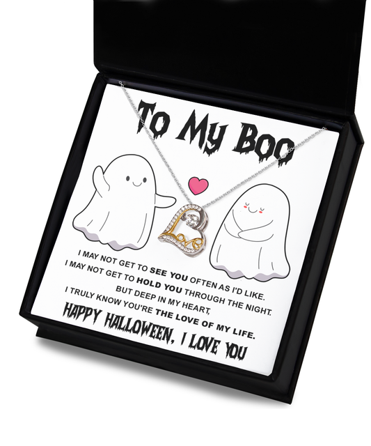 To my wife - To my Boo - Love Dancing Necklace