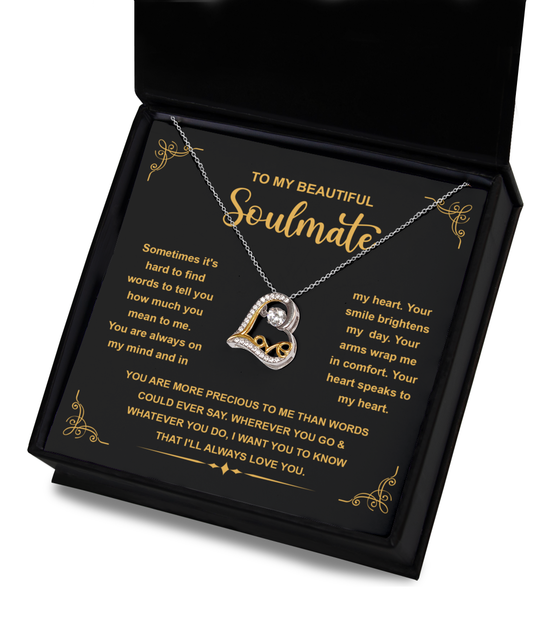 To My Beautiful Soulmate - You are more precious - Love Dancing Necklace