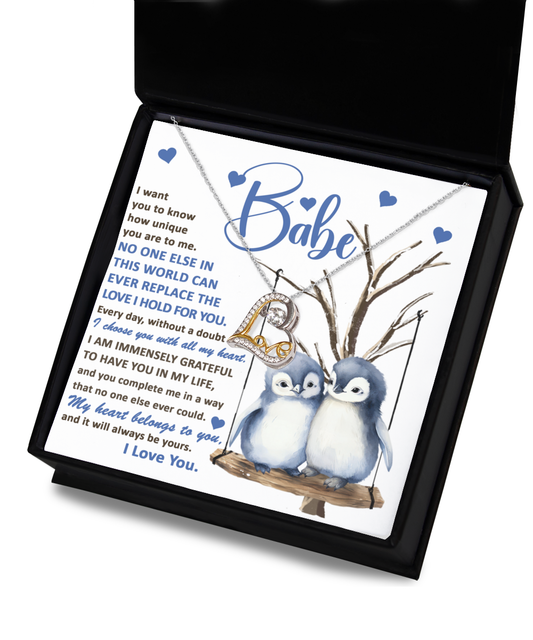 To My wife - No one else in this world can ever replace the love I hold for you - Love Dancing Necklace